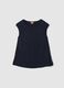 Blue regular fit sleeveless maternity T-shirt_4