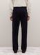 Blue regular fit cotton blend trousers_2