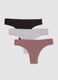 Tripack slip brasiliane multicolor in cotone jersey organico elasticizzato_0