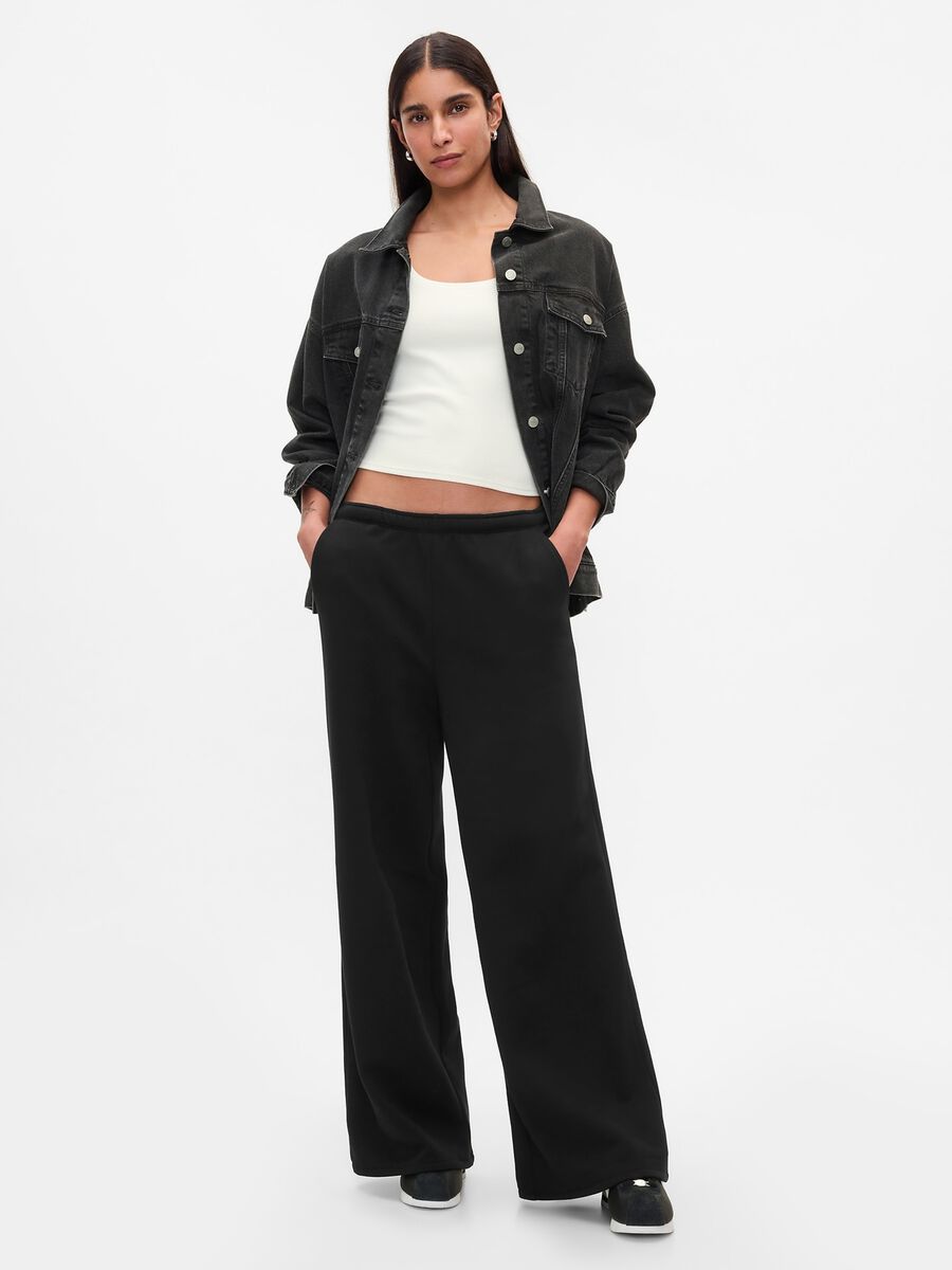 Pantaloni ampi in misto cotone_0