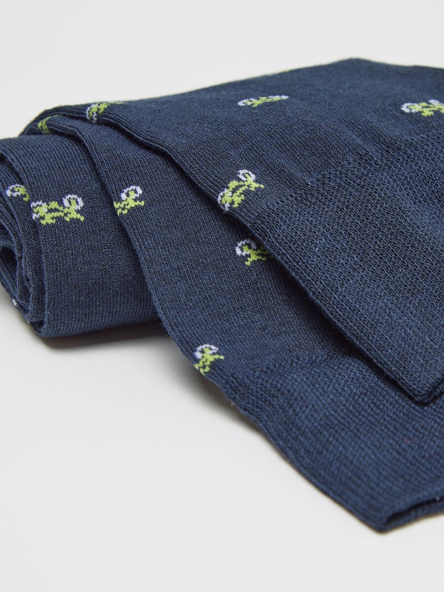Long stretch viscose socks with design_2