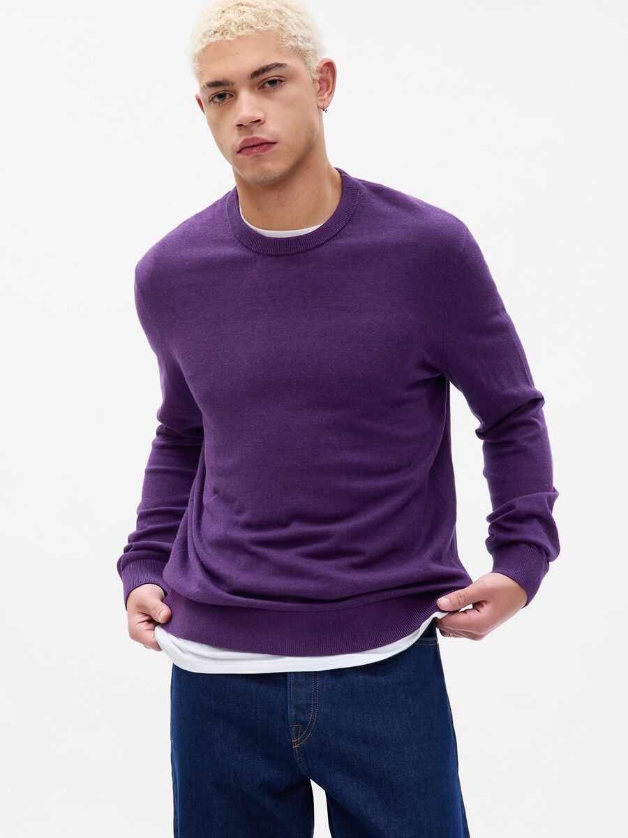 Pullover girocollo in cotone_0