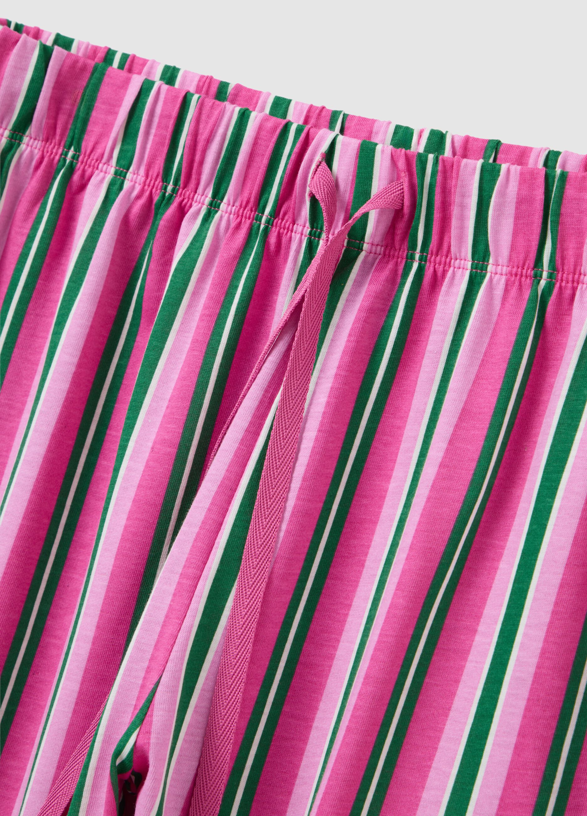 Pigiama estivo da donna in puro cotone multicolor