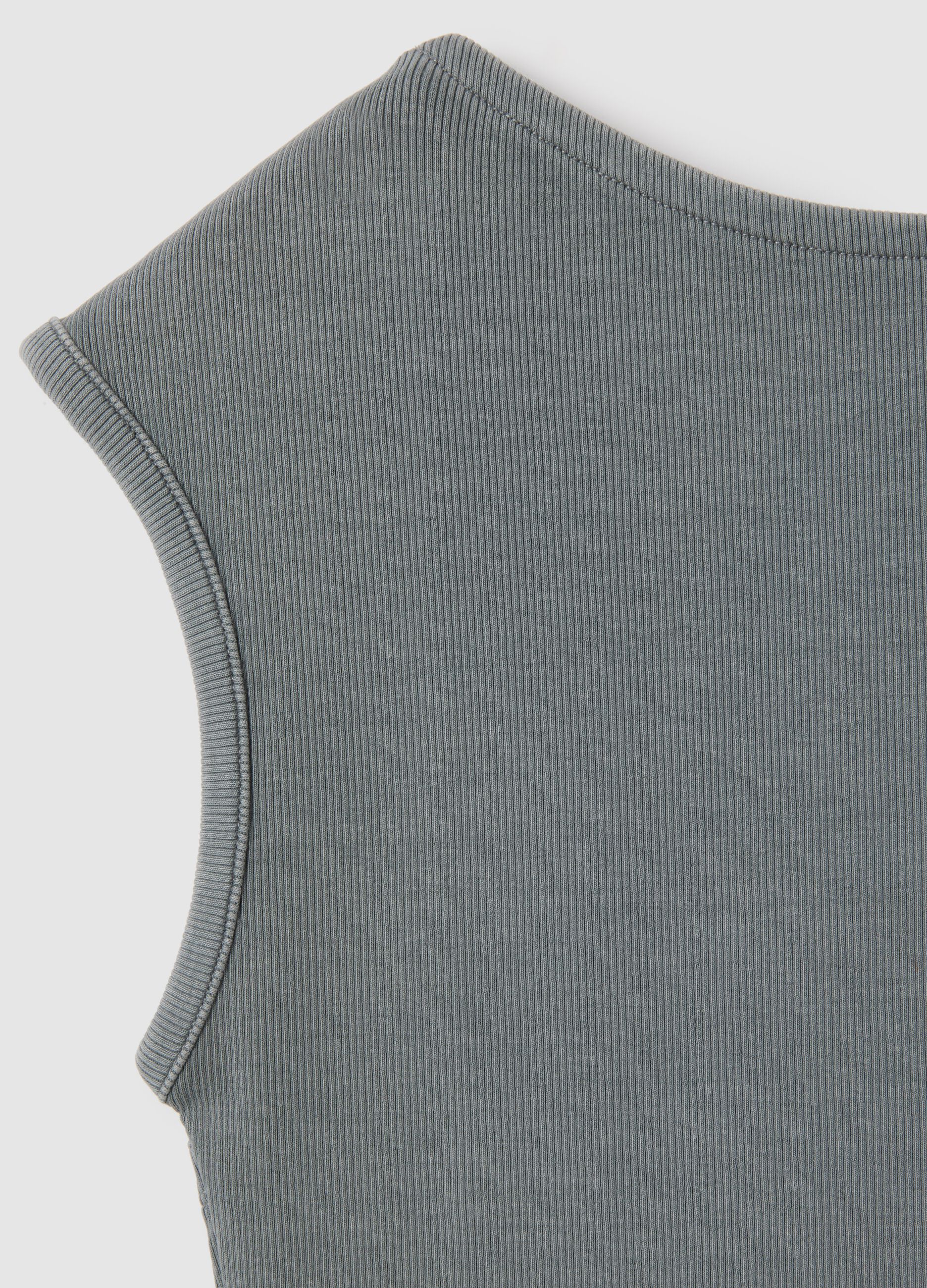 Women's Grey Cotton Blend Vest