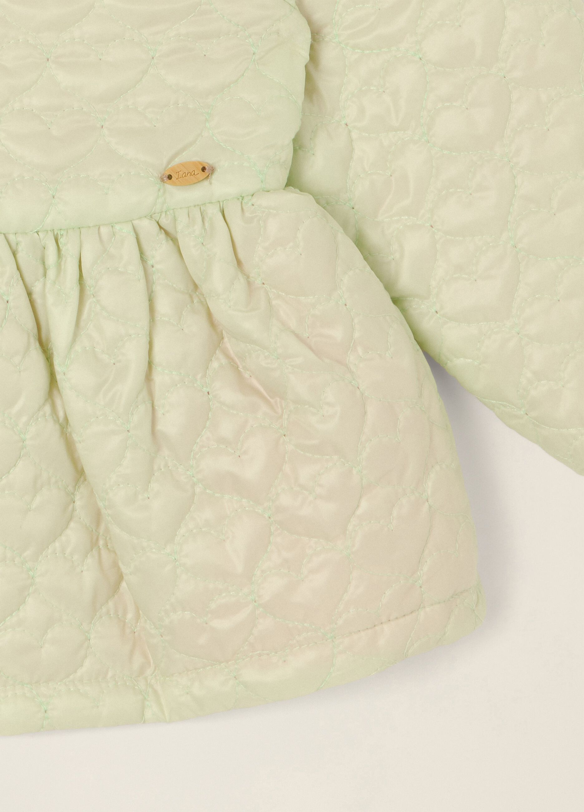 Reversible baby girl hooded jacket