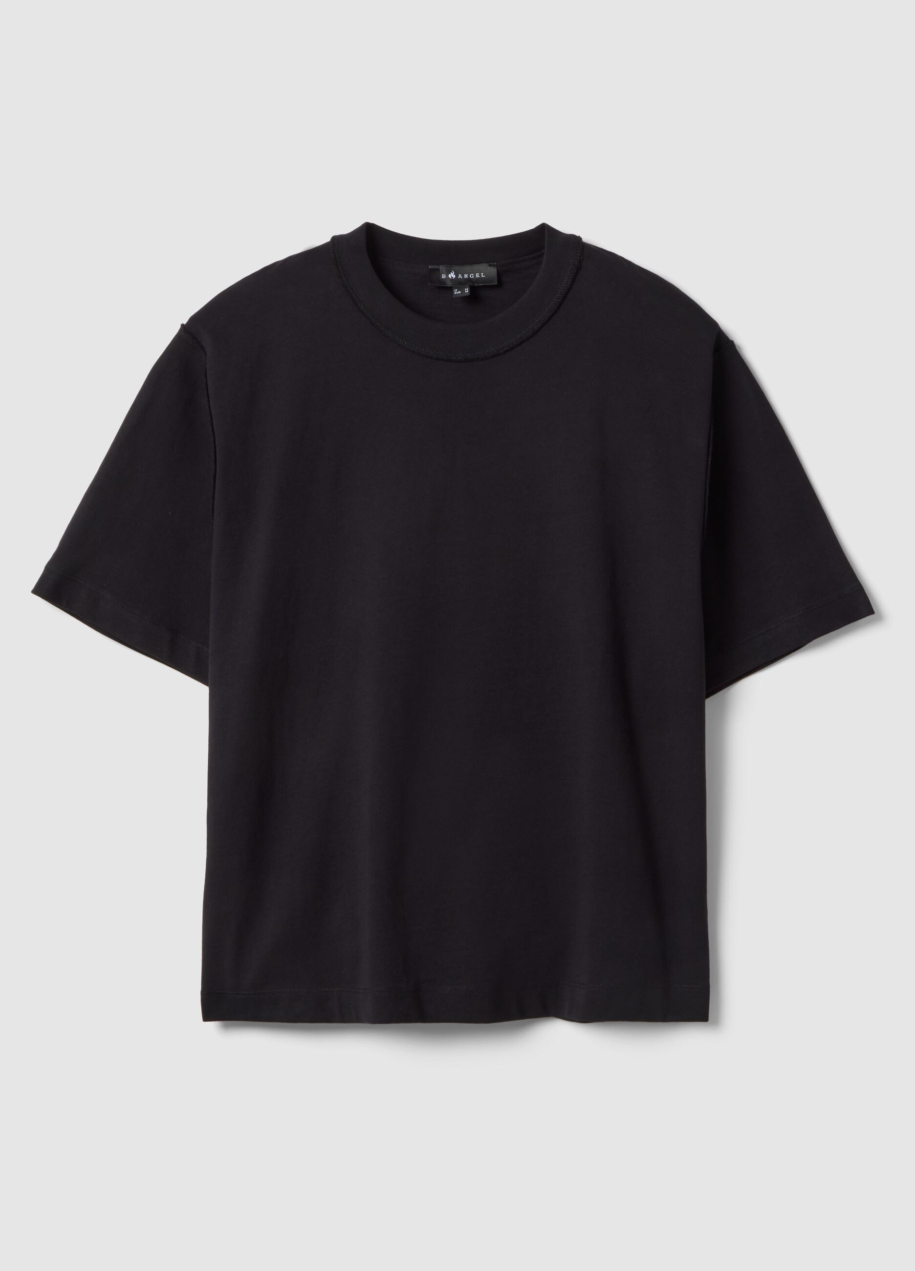 Black pure cotton boxy fit t-shirt