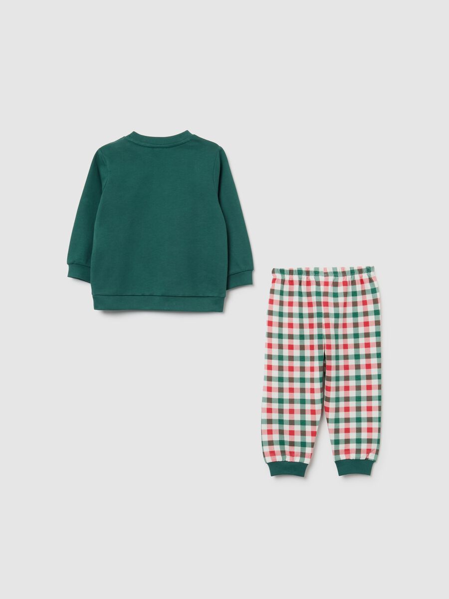 Newborn Christmas pyjamas in pure multicolour cotton regular fit_1