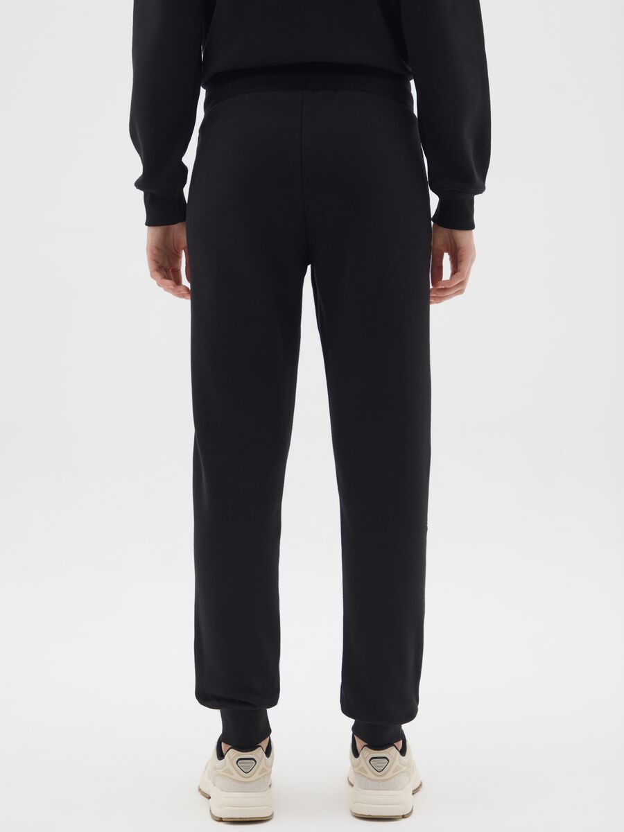 Multicolour cotton blend regular fit trousers_2