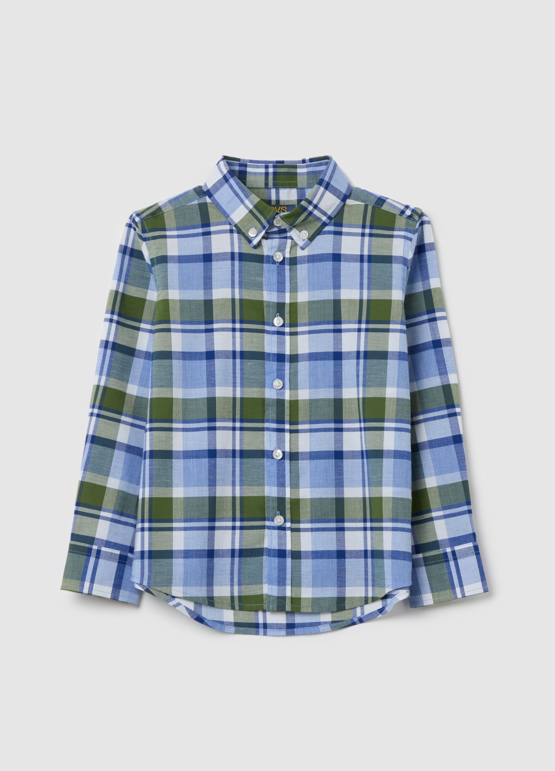 Camicia button-down in fantasia check 