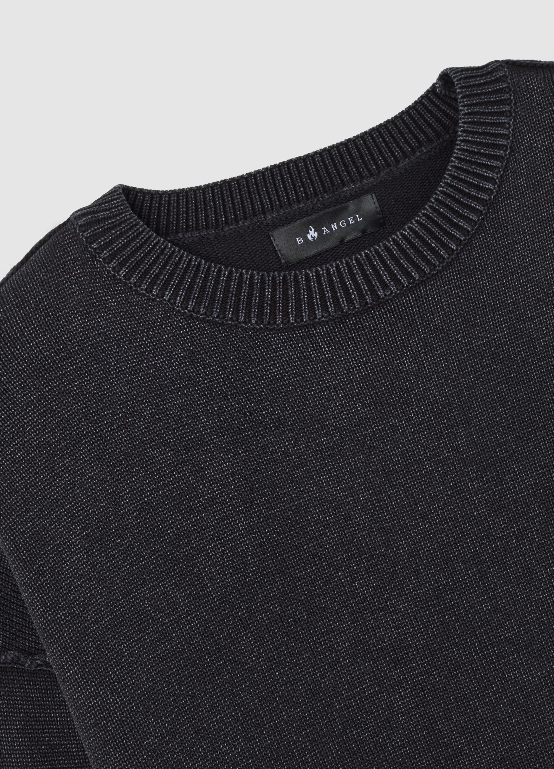 Maglione in puro cotone grigio regular fit