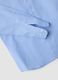 Blue slim-fit cotton-blend shirt_5