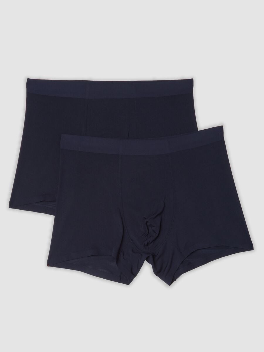 Bipack di boxer blu in modal elasticizzato_0
