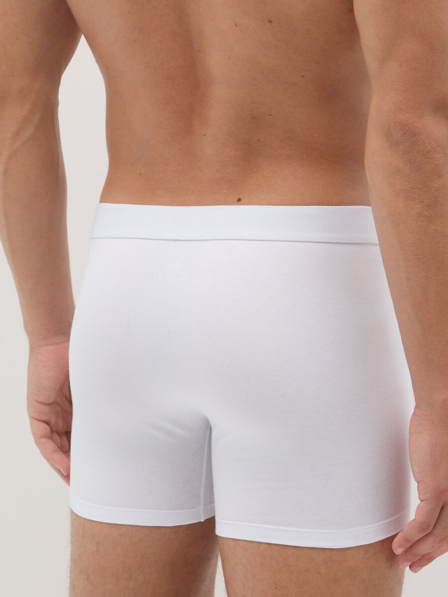 Regular Fit White Cotton Stretch Boxer Two-Pack Set_2
