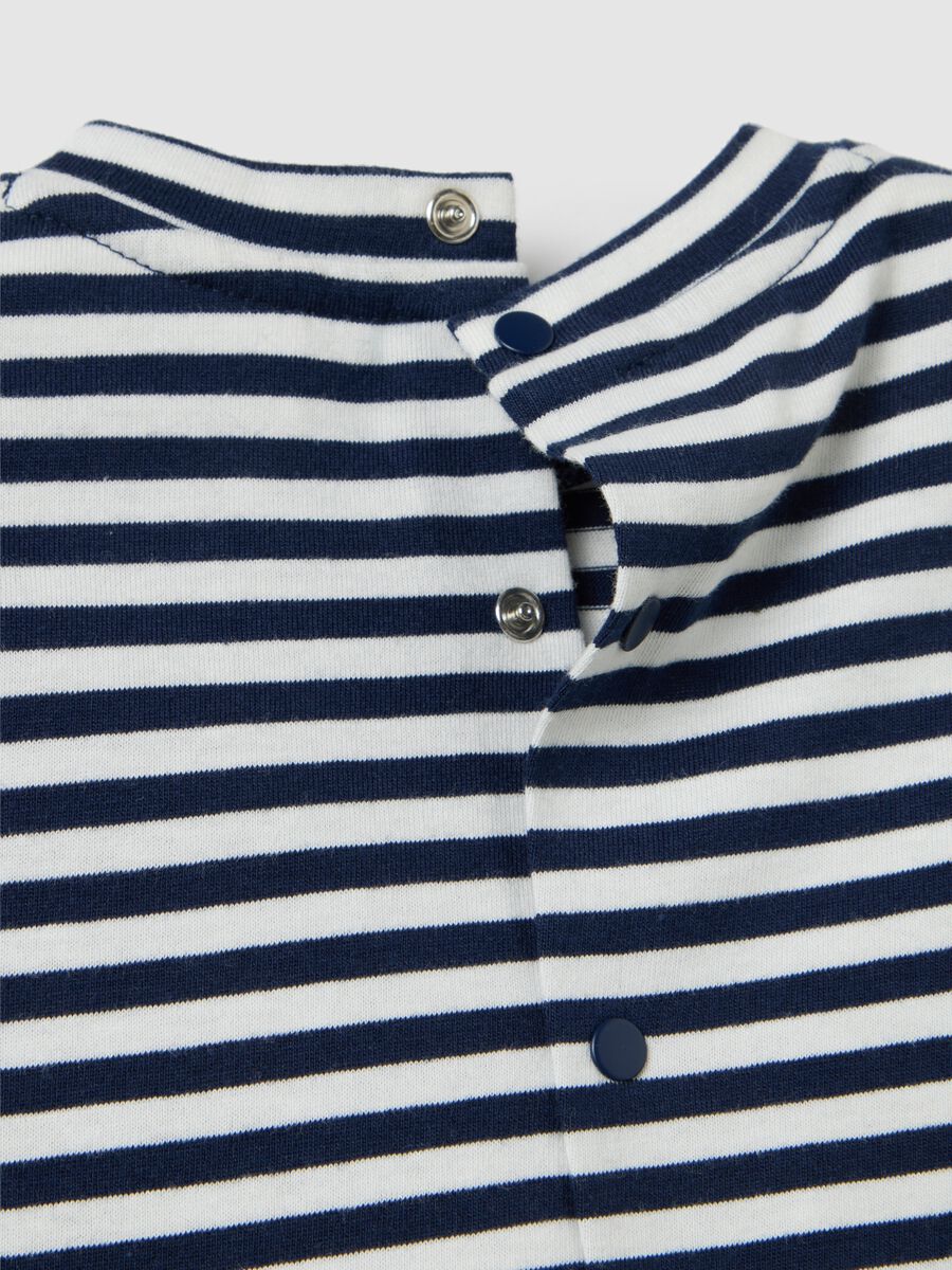 Multicoloured Pure Cotton Baby Sleepsuit with Zip_2