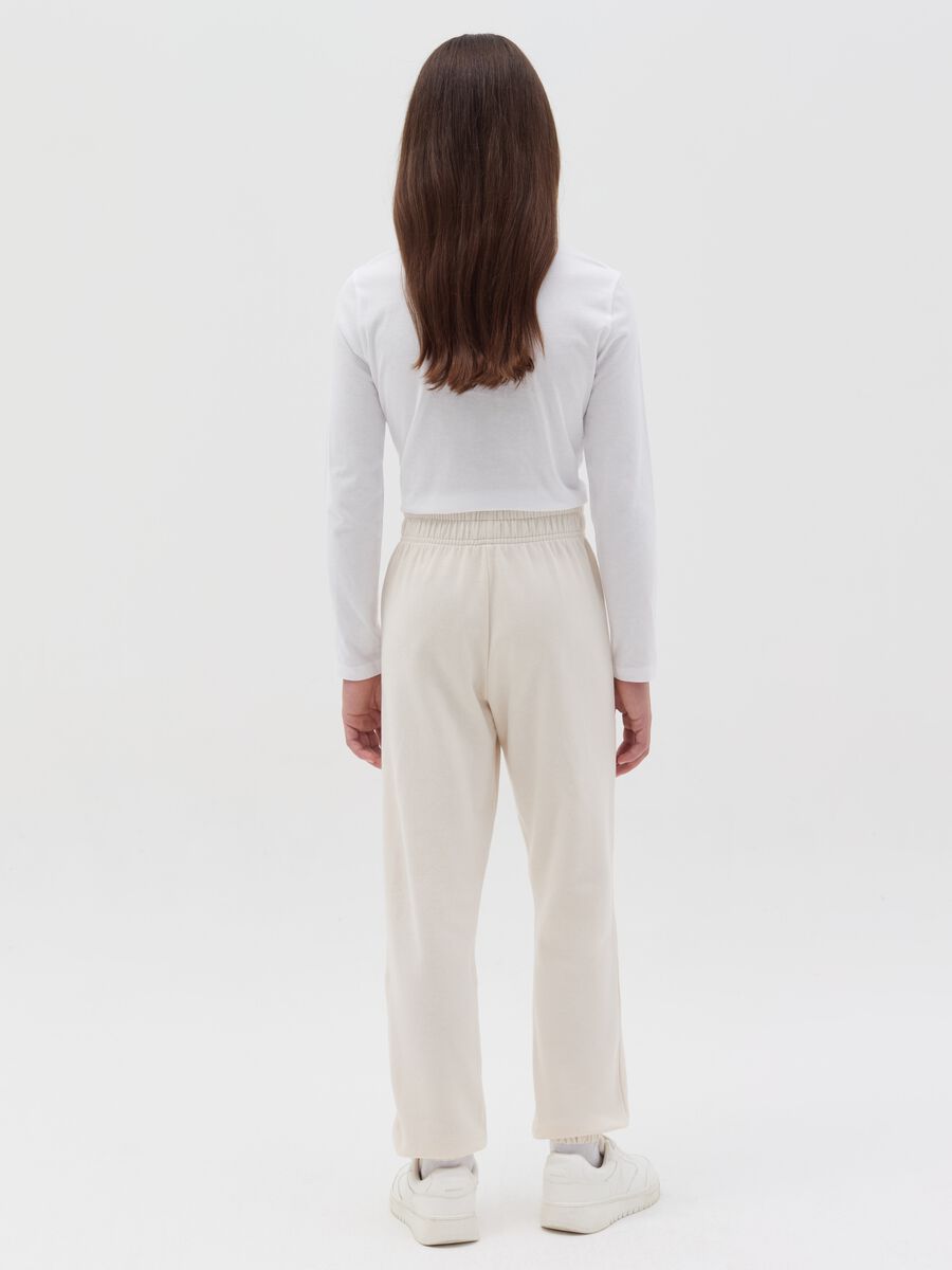 Joggers with elasticated edging and lettering print_2