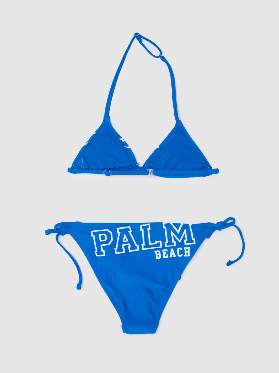 Bikini da ragazze in misto blu elasticizzato_1