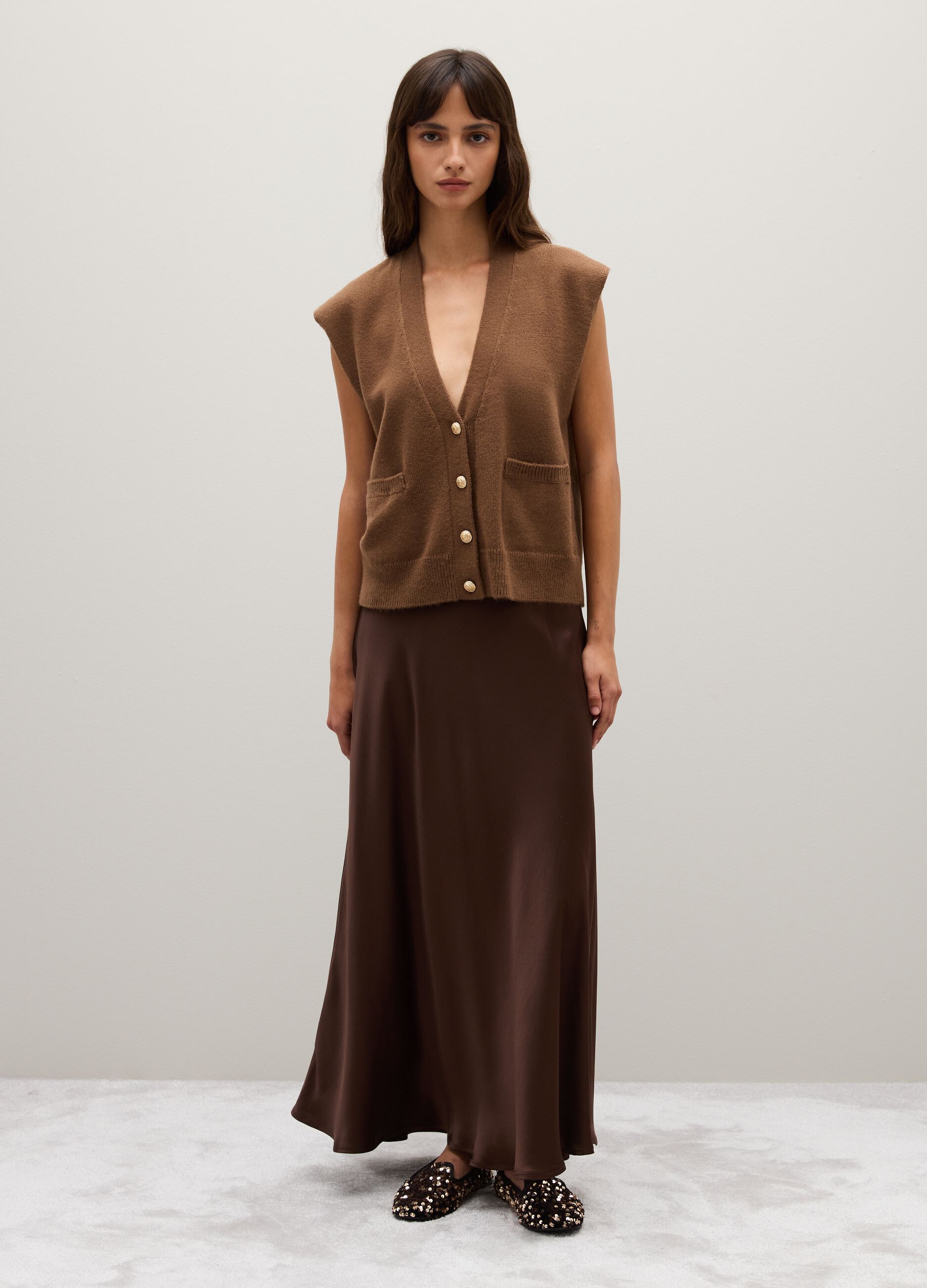 Long Brown Waistcoat