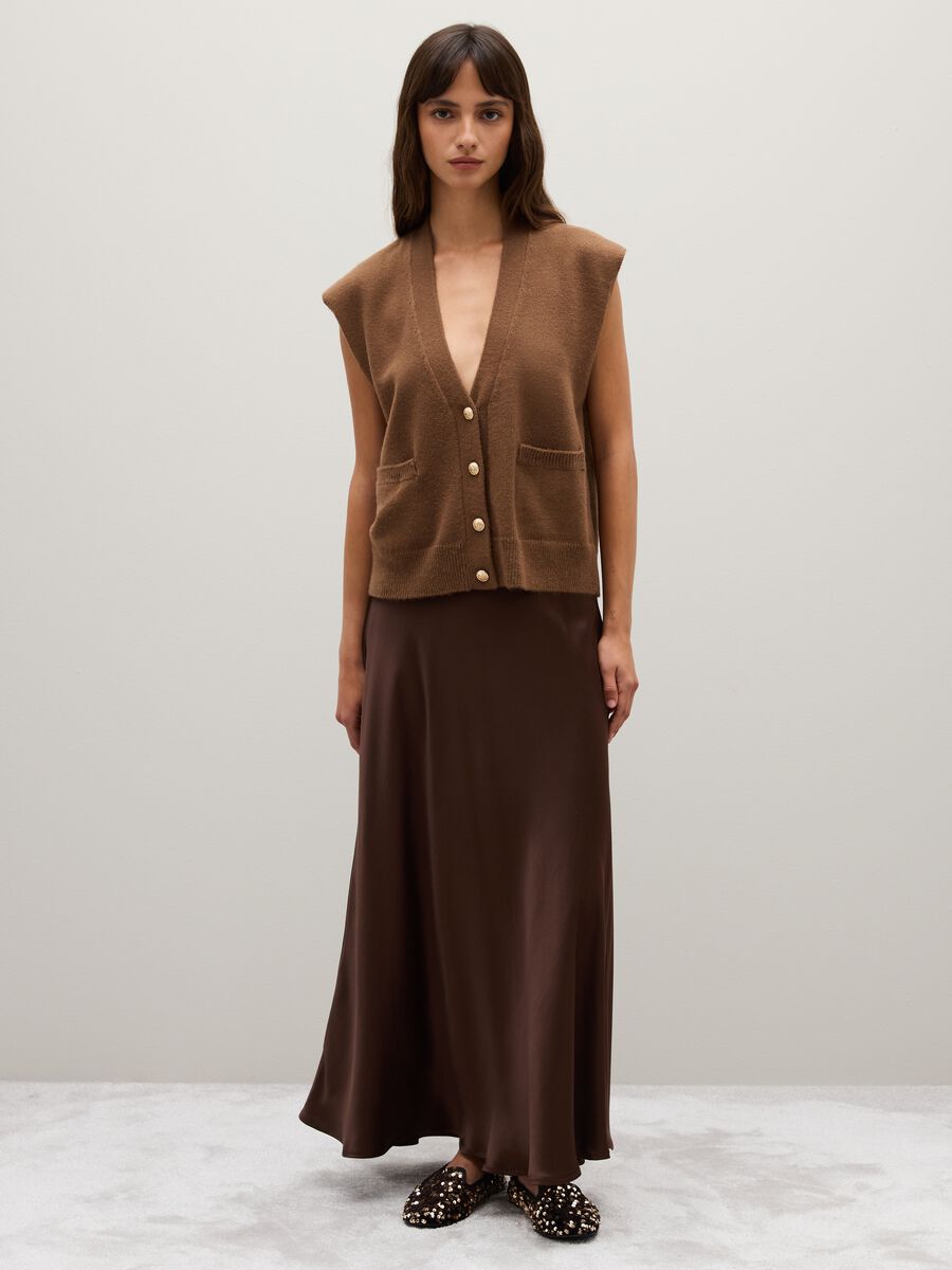 Gilet marrone lungo_1