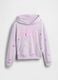 Girls' Purple Cotton Blend Sweatshirt with Floral Pattern_2