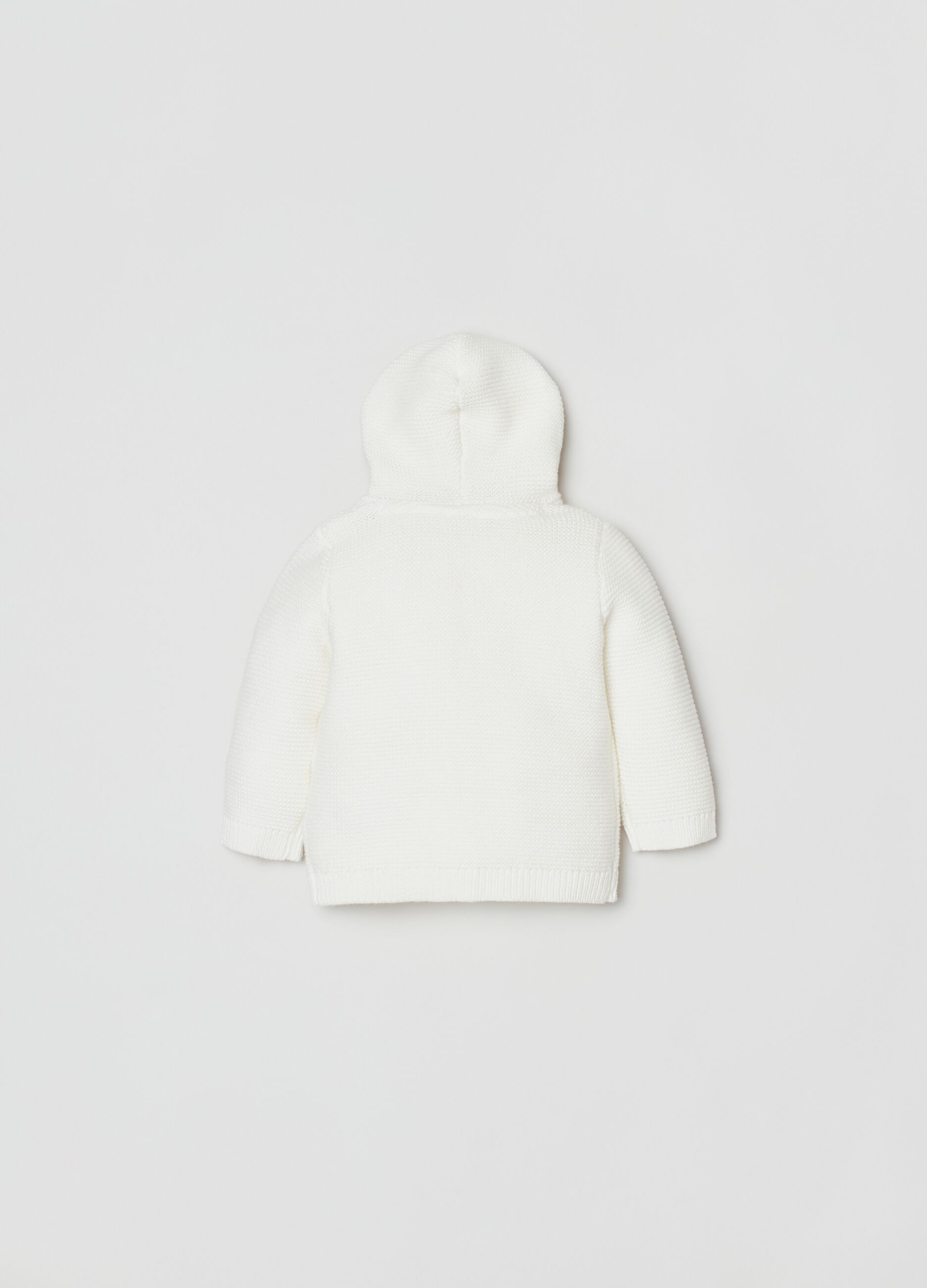 Cardigan tricot con cappuccio_1