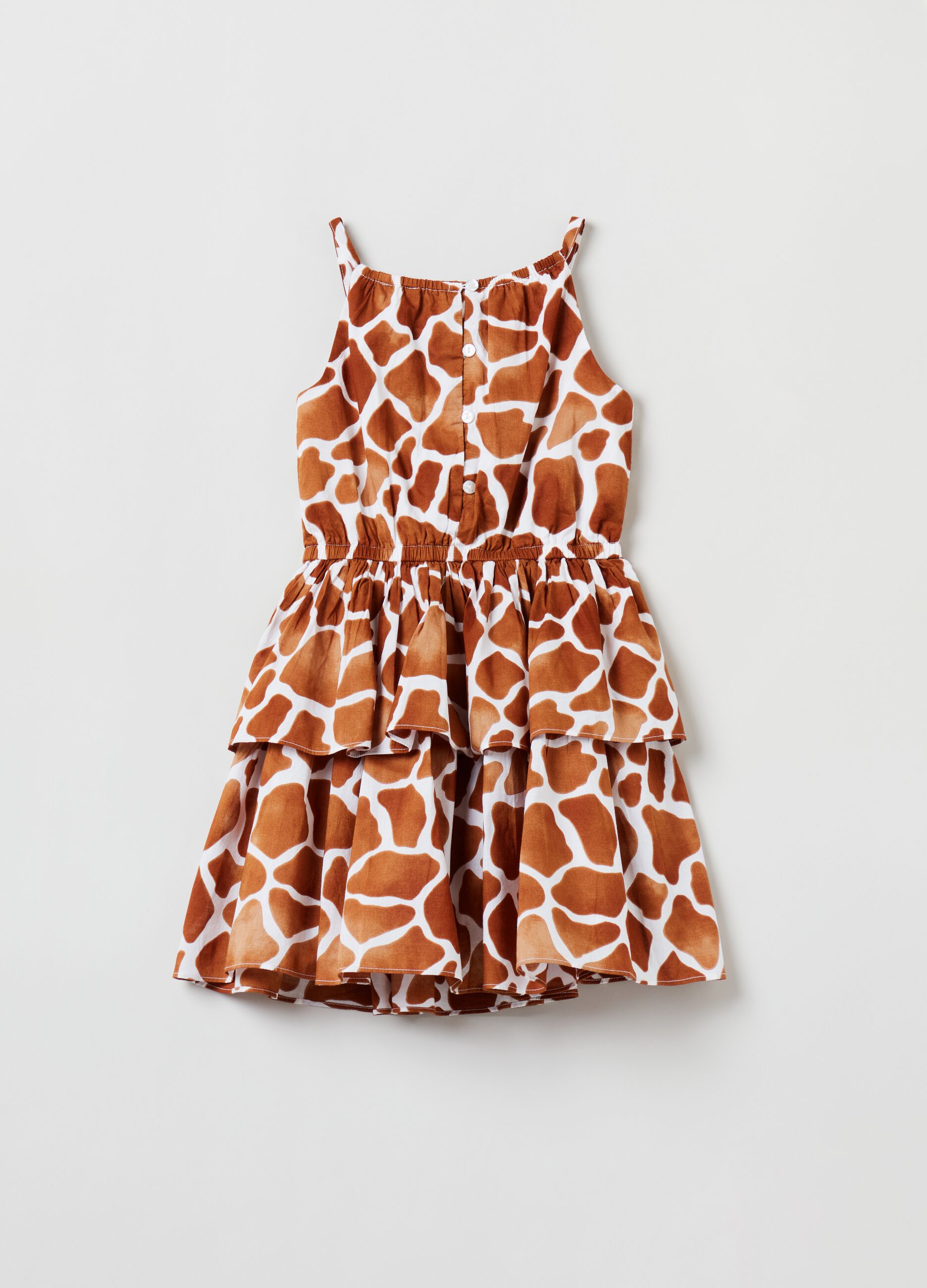 Vestito in cotone con stampa animalier_1