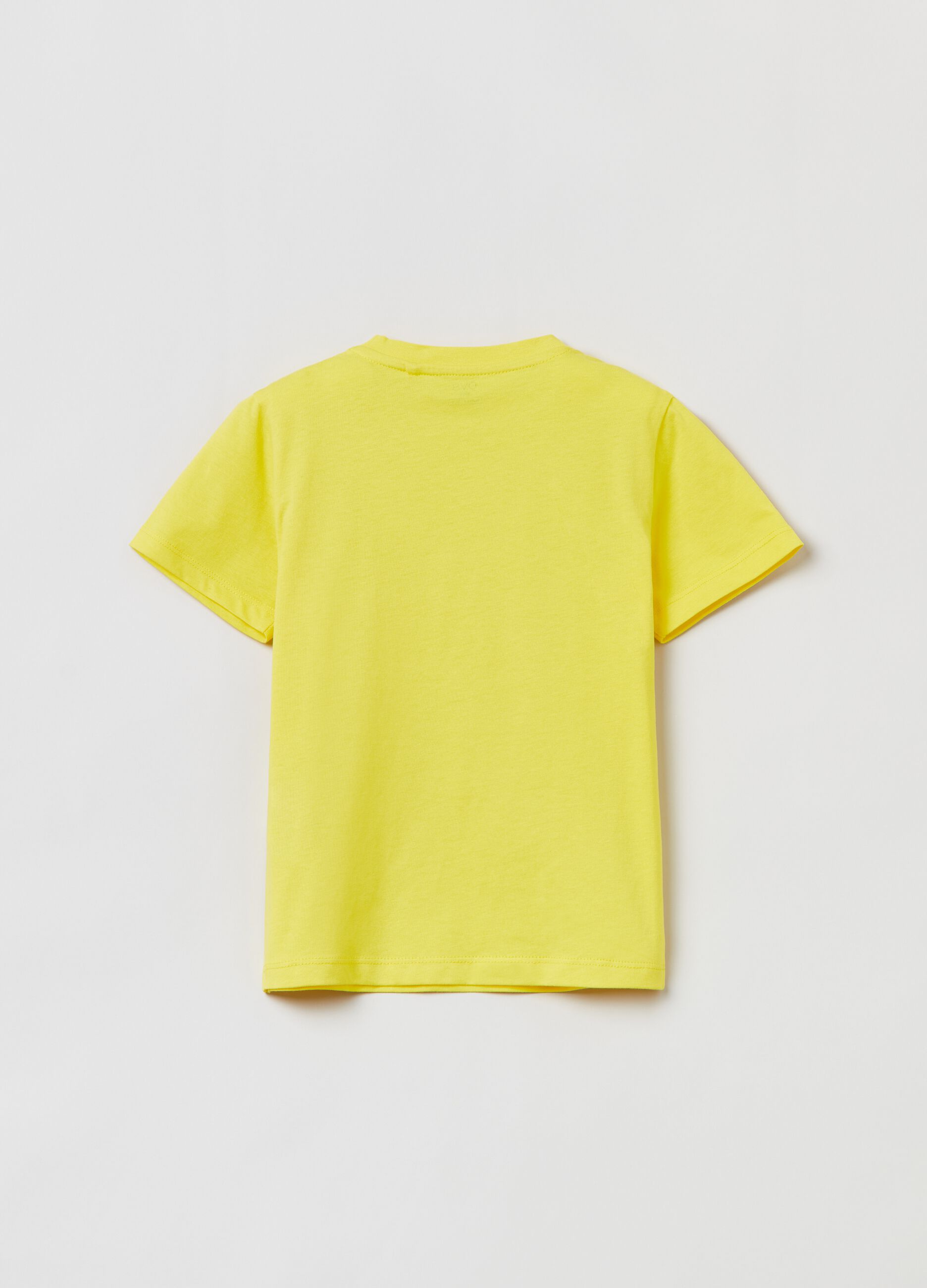 Fitness T-shirt in solid colour cotton