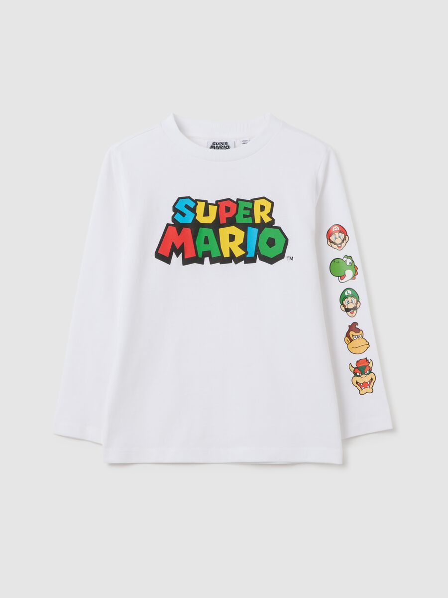 White pure cotton child's T-shirt, regular fit with characters_0