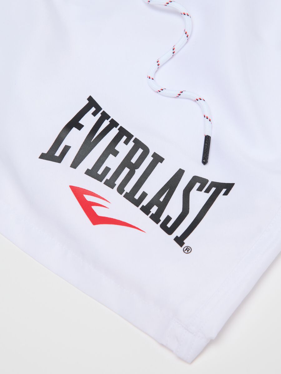 White swimming trunks with logo print_1