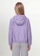 Purple hooded rain jacket with zip for girls_3