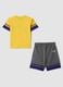 Yellow pure cotton set with T-shirt and shorts_1