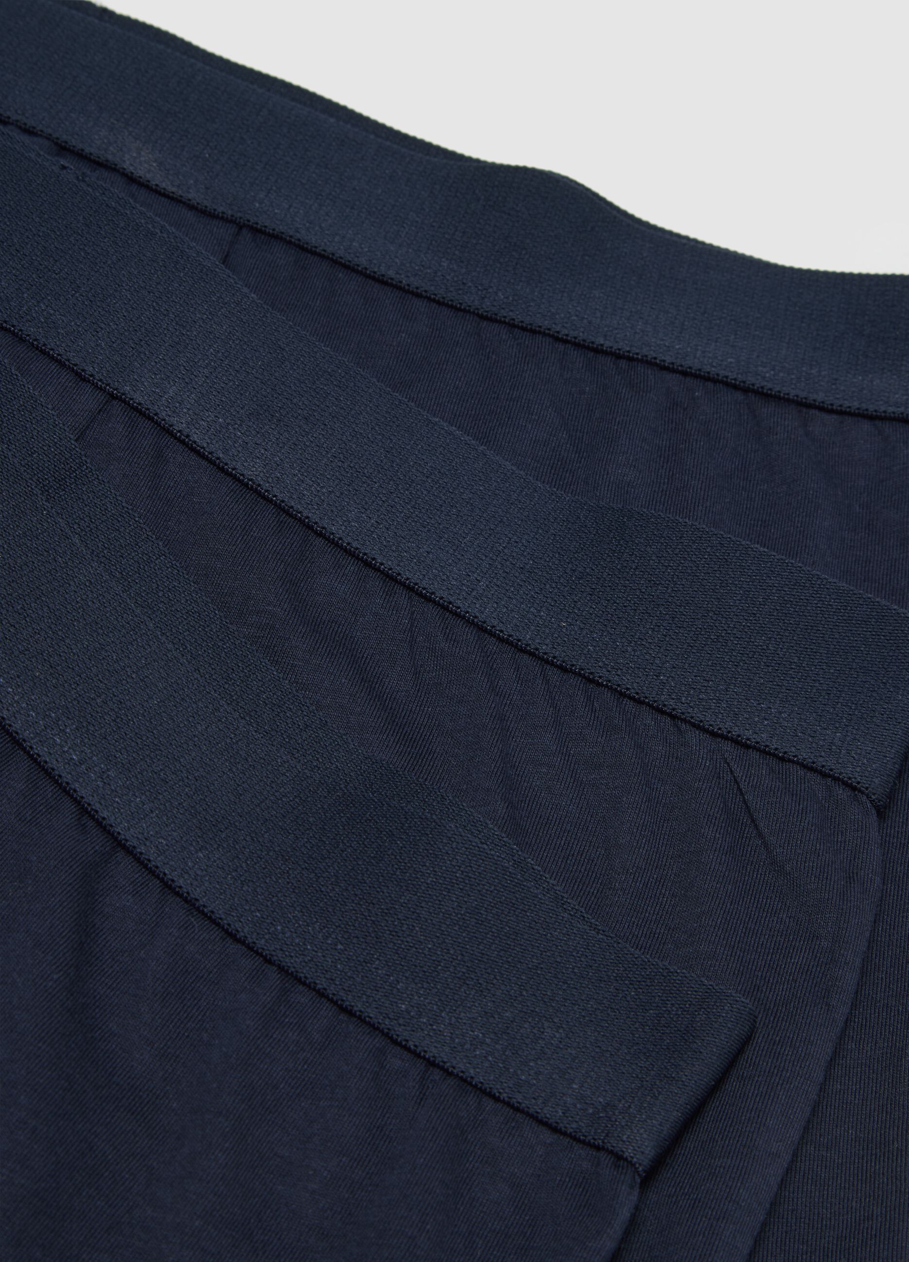 Set of regular fit pure cotton blue boxer tripack