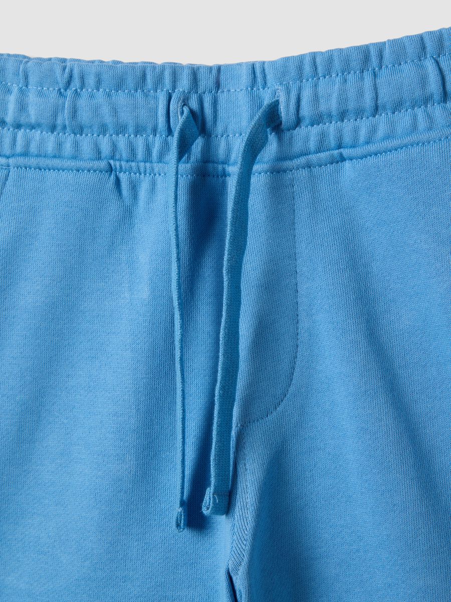 Shorts in puro cotone azzurri da bambino regular fit_2