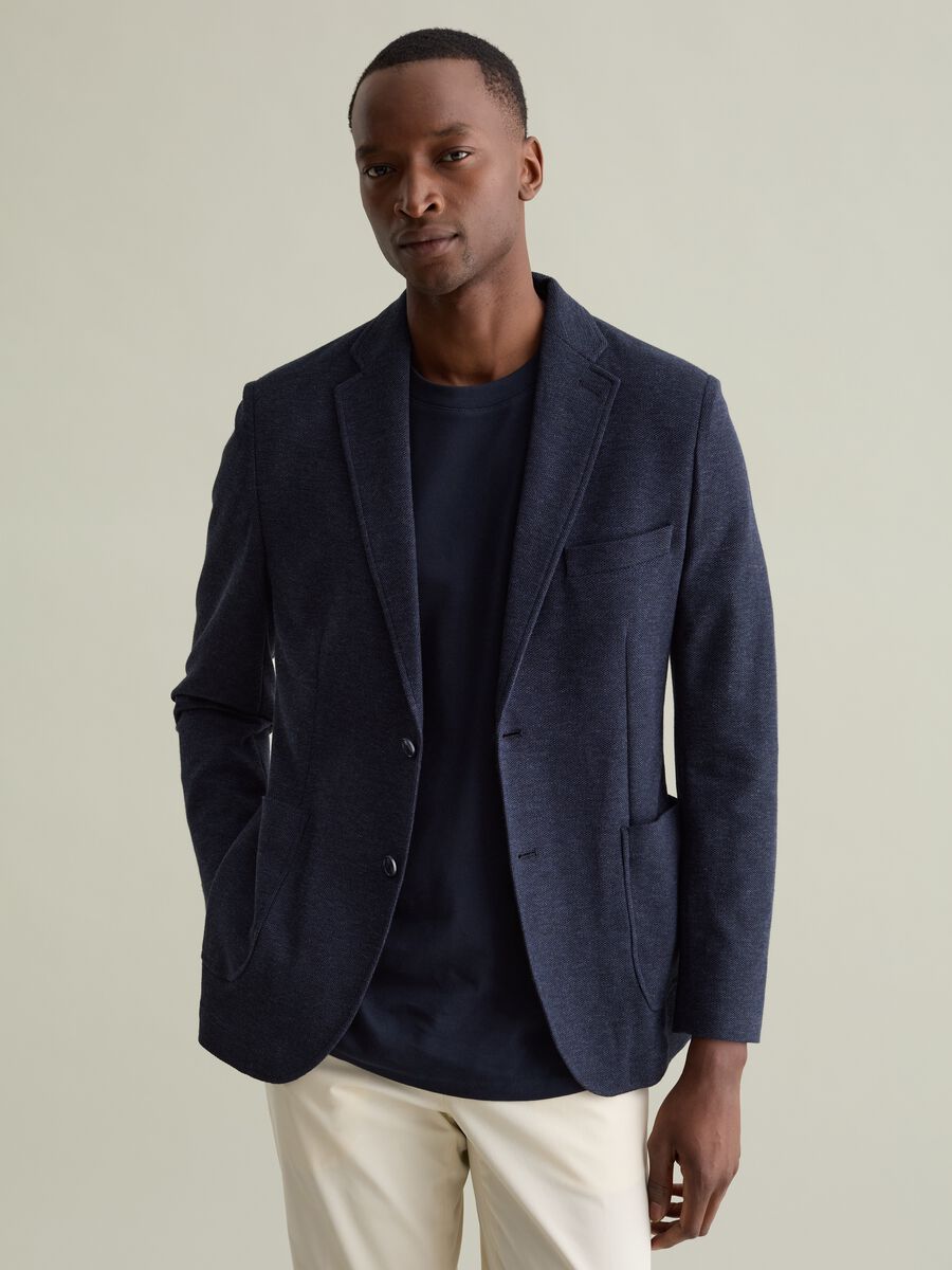 Regular-fit single-breasted blazer_0
