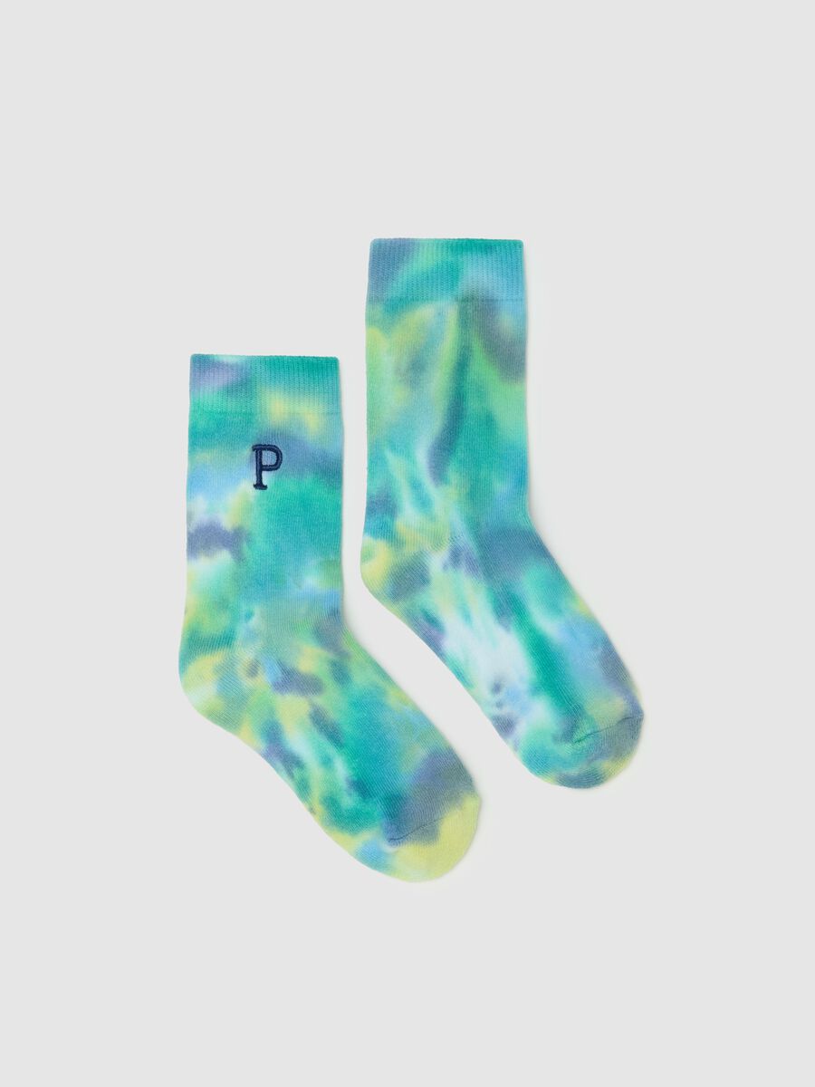 Tie-dye socks with logo embroidery_0