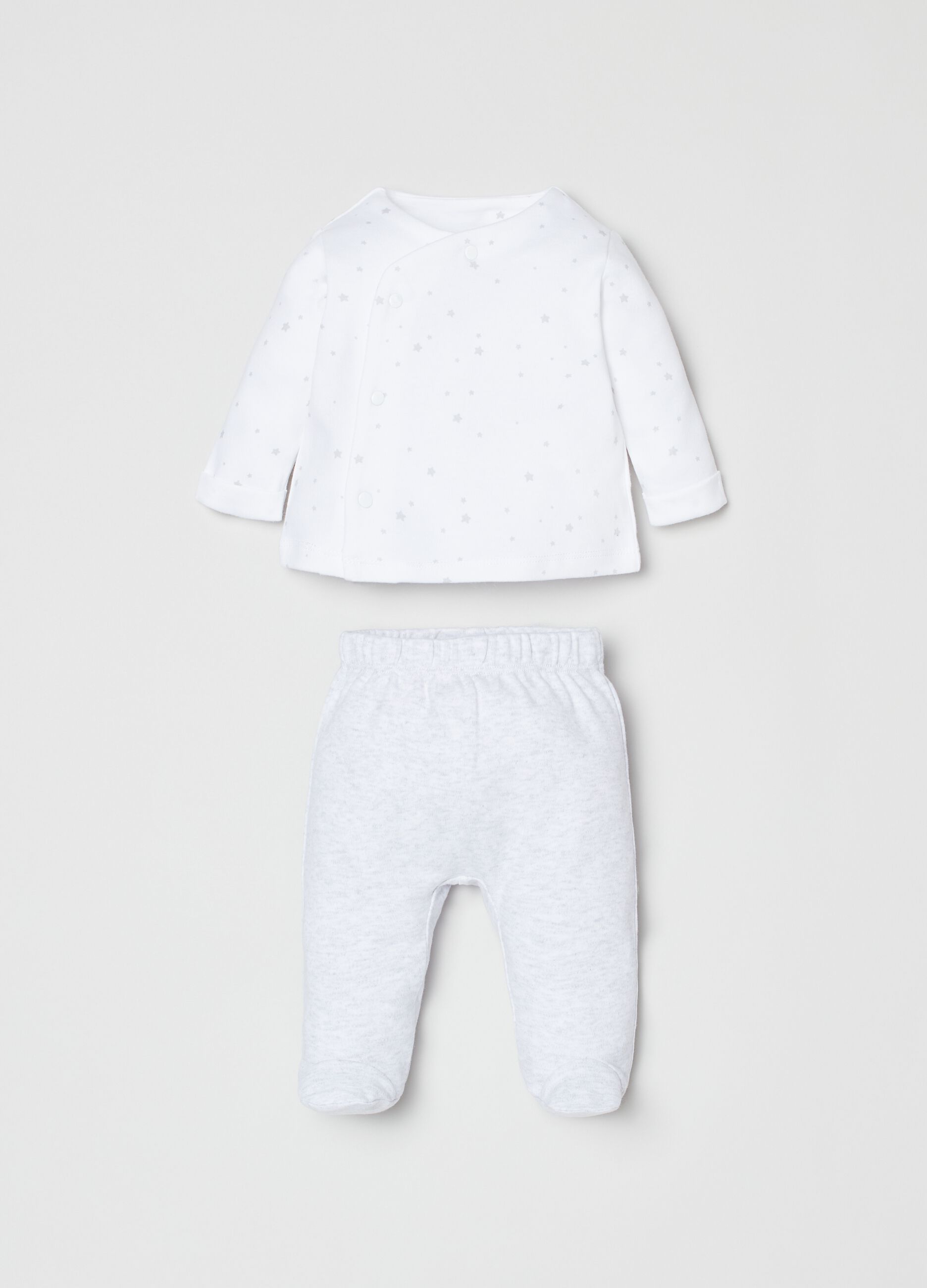 Completo maglia e ghettine in cotone _0