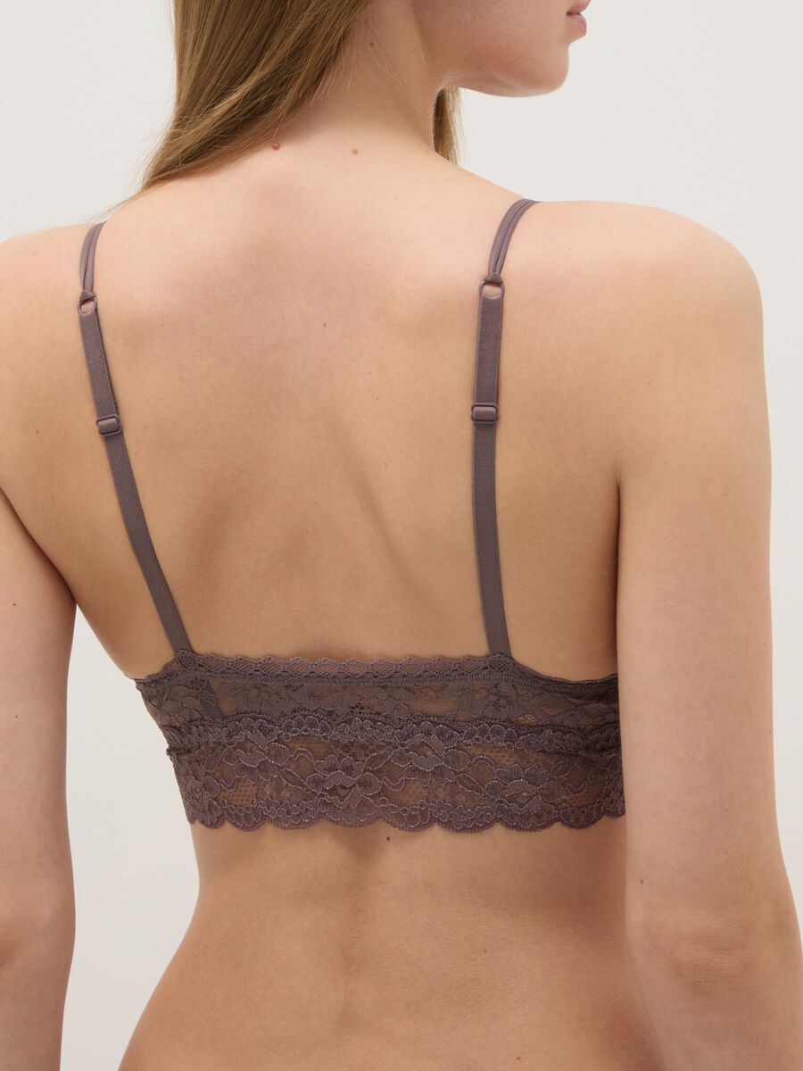 Brown lace wireless bra_2