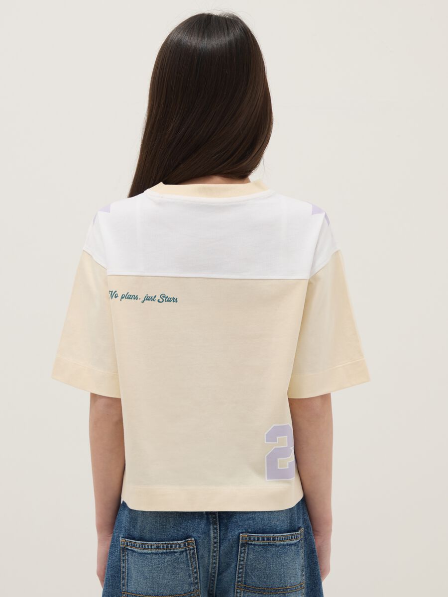 T-shirt in puro cotone multicolor da ragazza oversize fit con stampe_1