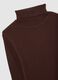 Brown turtleneck in viscose blend_5