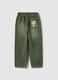 Green pure cotton kids' baggy trousers_1