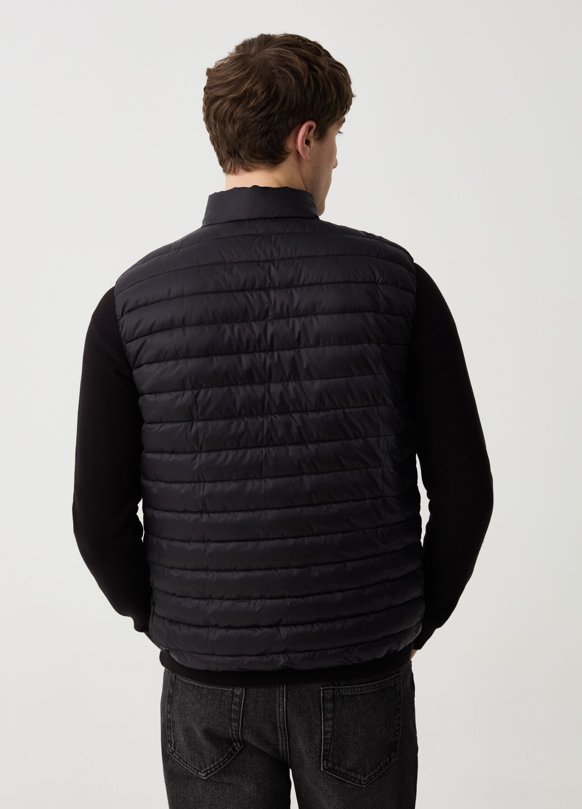 Gilet trapuntato ultralight a collo alto