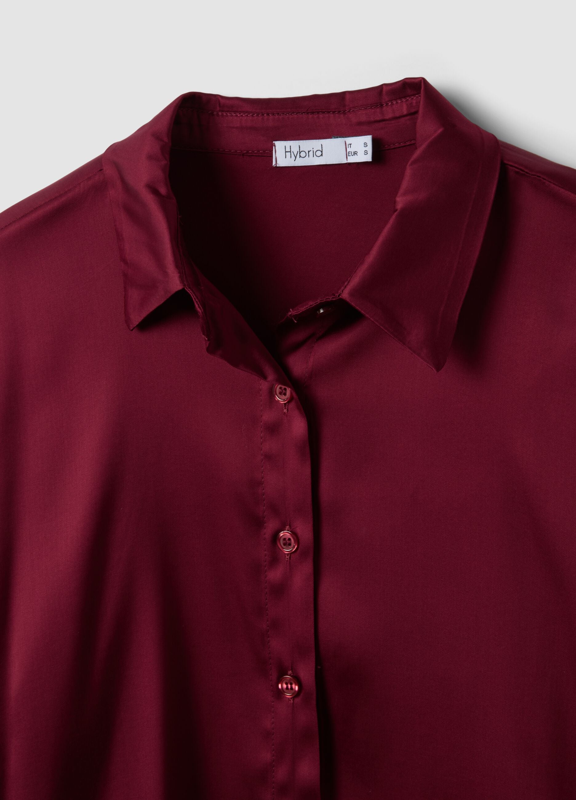 Purple regular-fit stretch viscose shacket