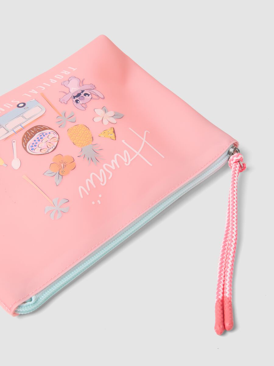 Pink beauty case with tropical Stitch print_2