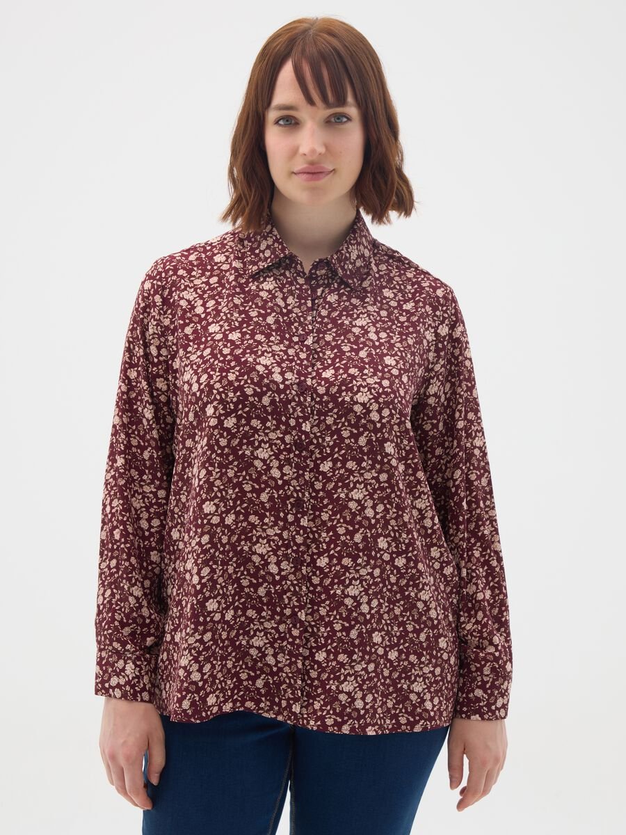 Multicolour mixed fabric regular fit shirt_0