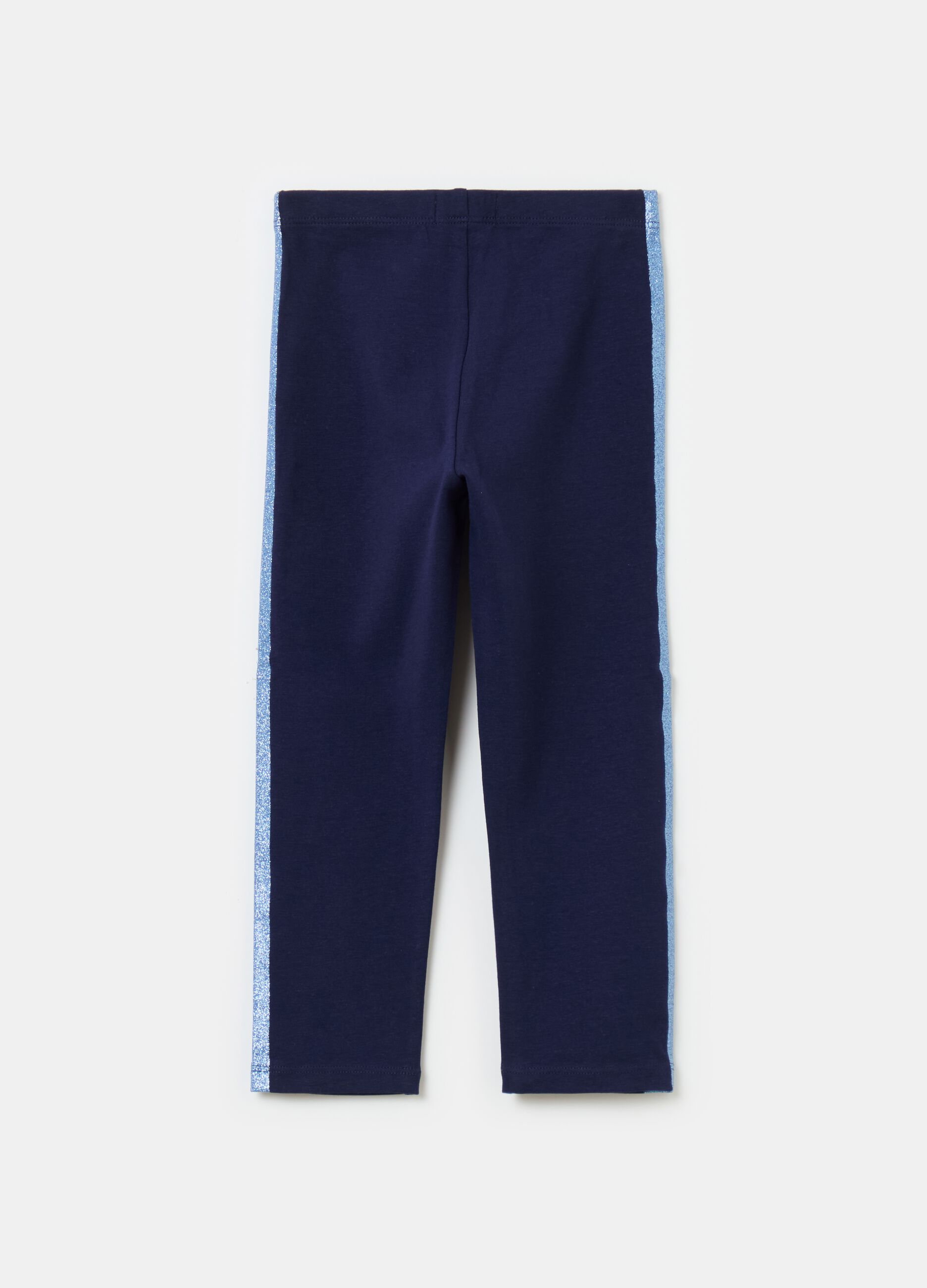 Three-quarter leggings with glitter bands