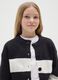 Girls' striped black and white cardigan with buttons_2