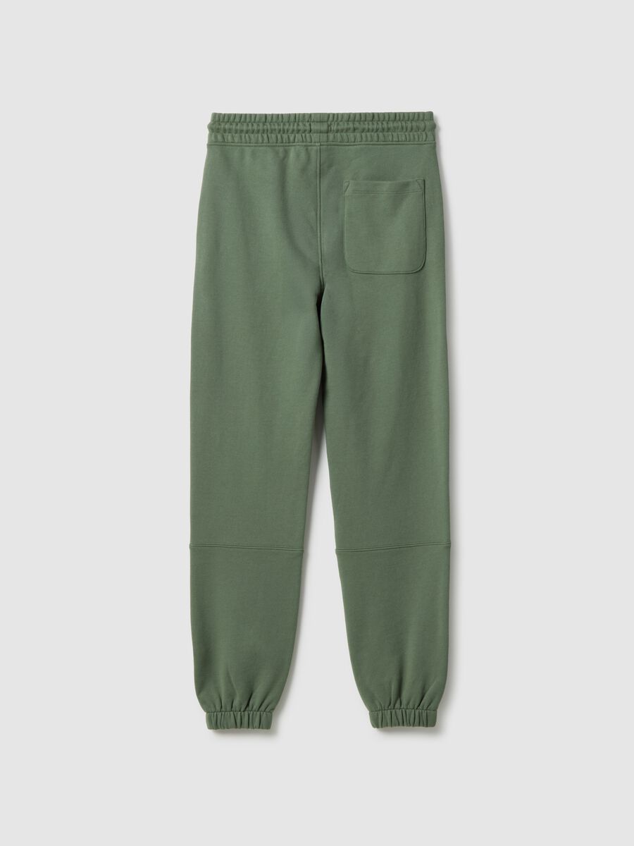 Pantaloni jogger verdi da ragazzo in puro cotone organico regular fit_4