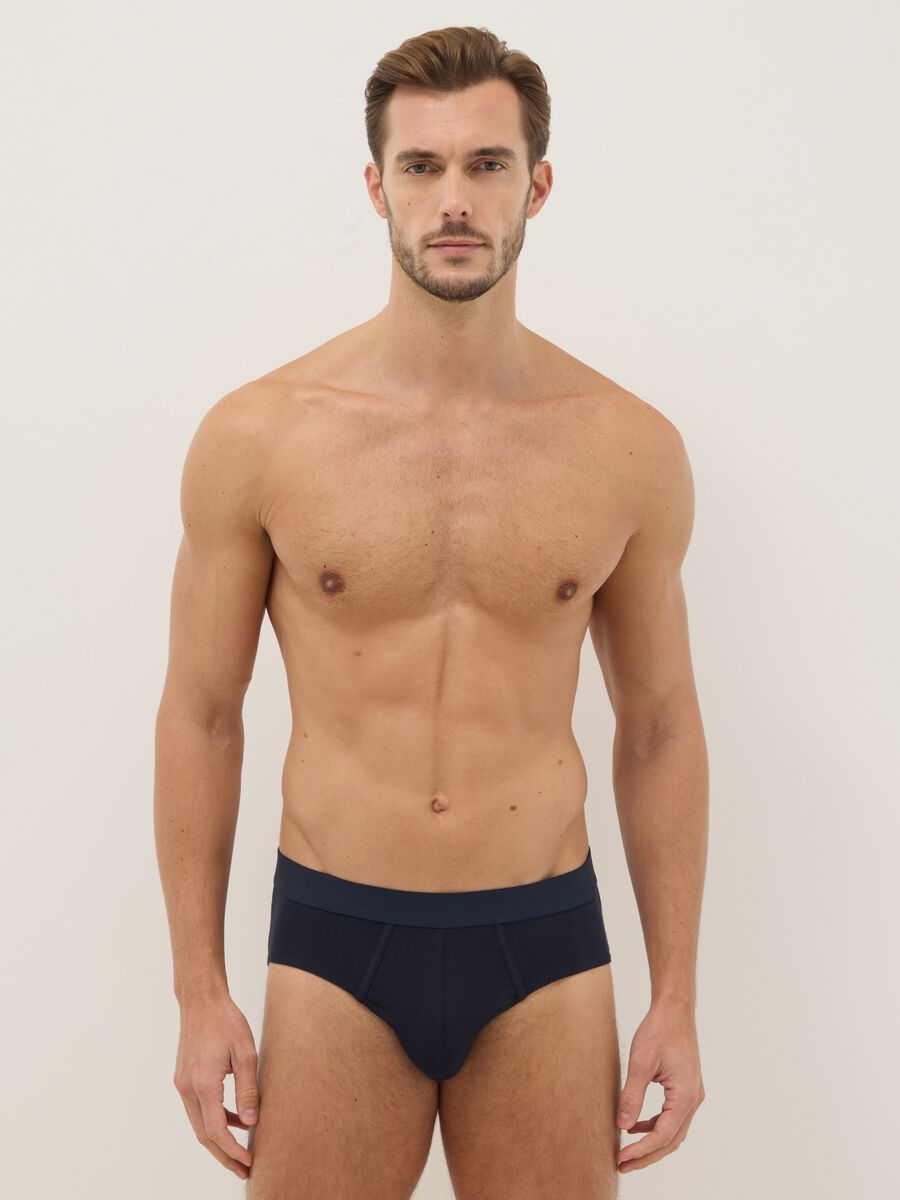 Multicolour regular fit cotton stretch tripack briefs_0