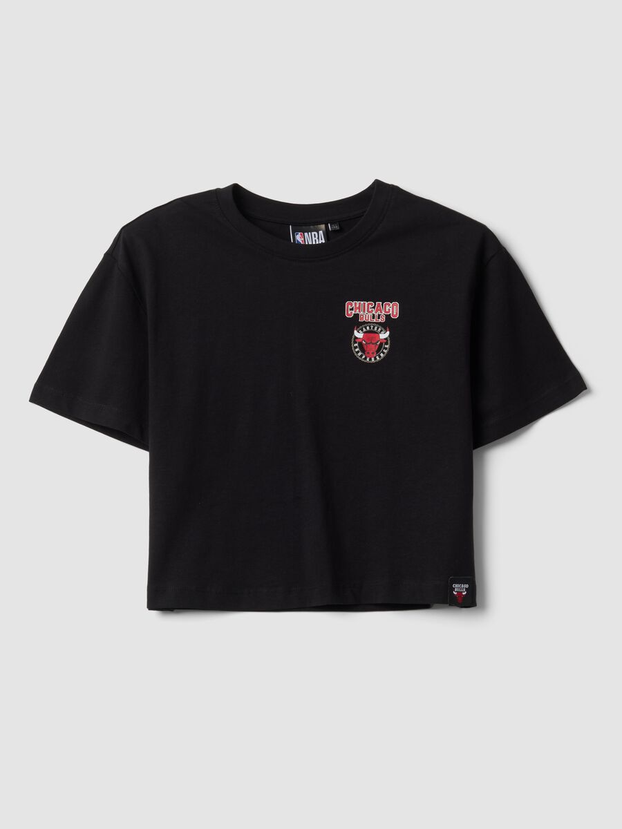 Black pure cotton short-sleeve T-shirt_0