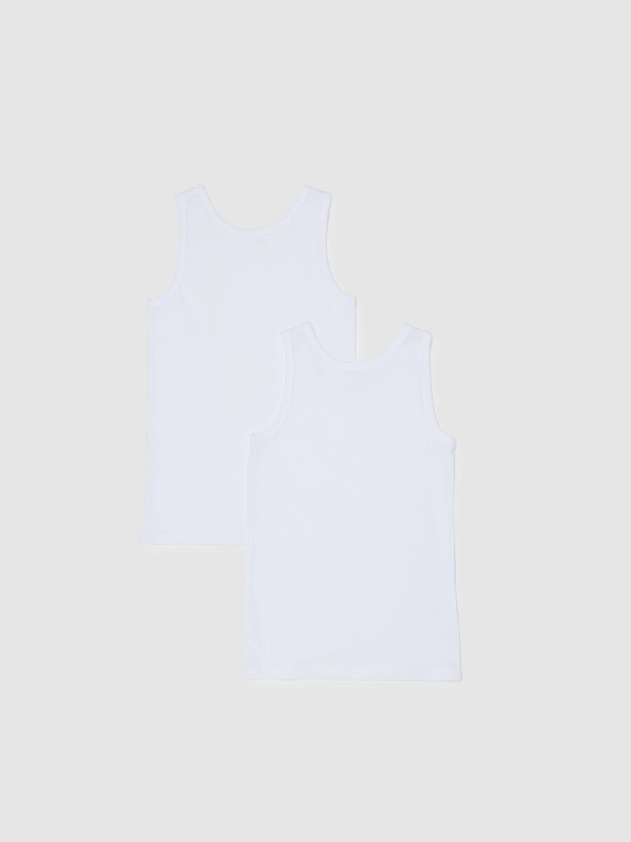 Bipack canottiere bianche da bambino in puro cotone regular fit_1