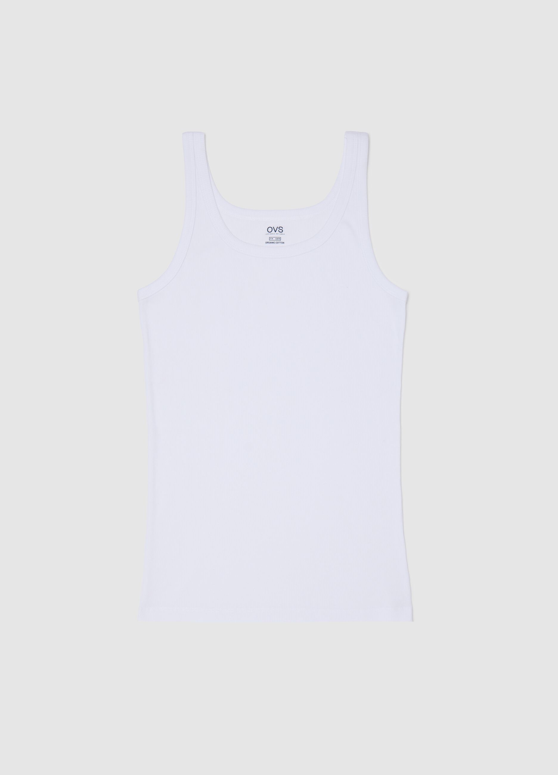 White cotton tank top